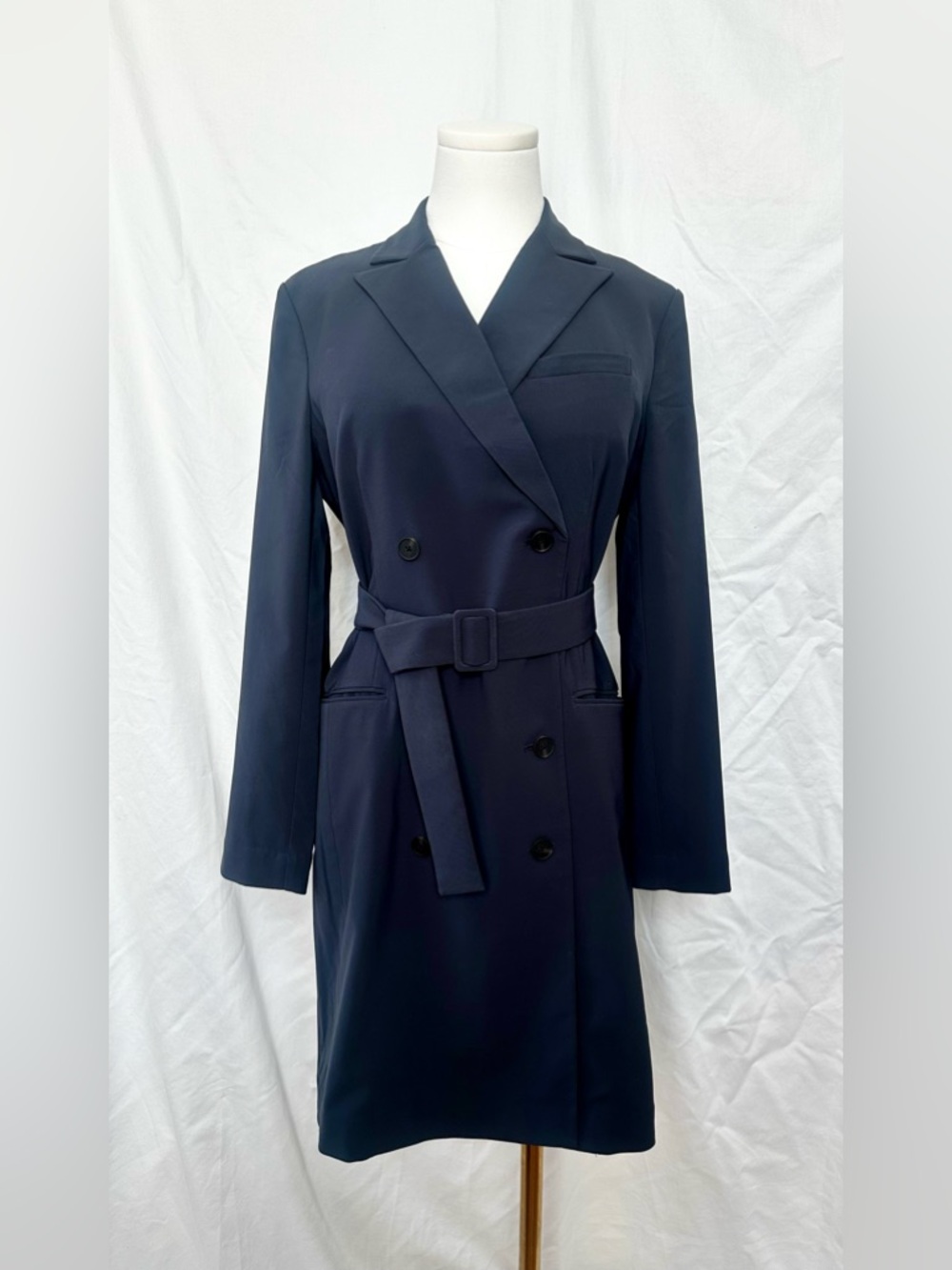 MM Lafleur Gwynne 2.0 Origami Trench Dress in Cool Charcoal